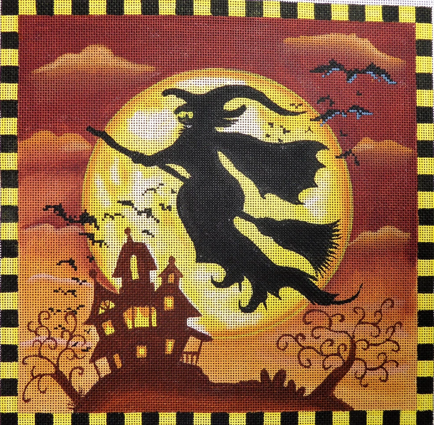 GA-05 Spooky Hollow Witch 10" x 10" 18 Mesh Geoff Allen Love You More