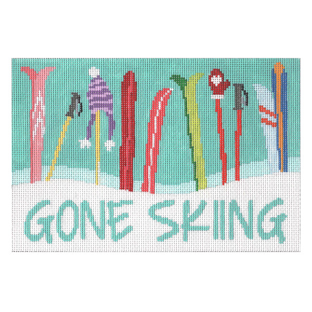 LRE-SS 03 Gone Skiing 7.5 x 5 18 Mesh Liora Manne CBK Designs