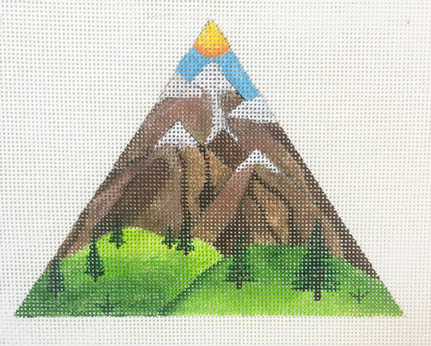 Landscape A4 Triangle Mountains Sunset 4.5 x 5.5 18 Mesh Oasis Needlepoint