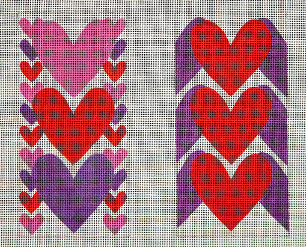 Cases and Inserts C2 Heart OF Hearts Eyeglass3.5 x 7 (2) 13 Mesh Oasis Needlepoint