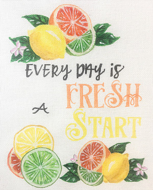 Daily Inspiration DI3 Eveyday Is A Fresh Start 9" x 11" 18 Mesh Oasis Needlepoint