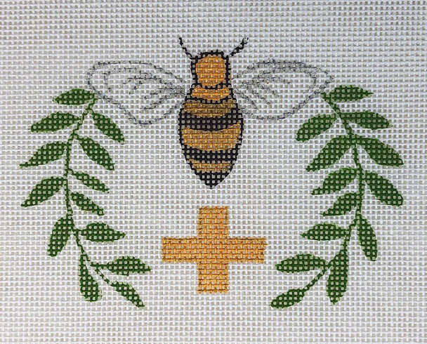 Daily Inspiration DI10 Bee Positive 4.5 x 4.5 18 Mesh Oasis Needlepoint 