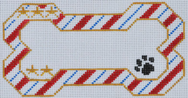 BP-26 BP DESIGNS Stars And Stripes Ornament 6 ½ x 3 ¾ 18 Mesh