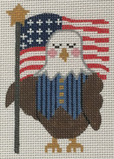 CH-363 Eagle with Flag 2 1⁄2x 3 1⁄4 18  Mesh CH Designs