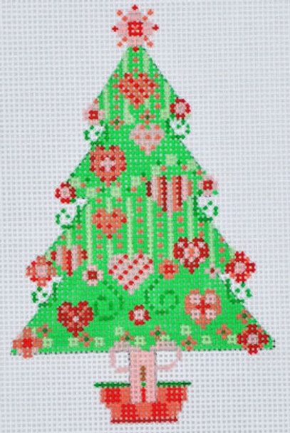 CH-377 Heart Tree  3x41⁄2 18 Mesh CH Designs