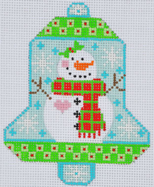 CH-389 Snowman w/ Scarf Bell 3 1⁄4 x 4 18 Mesh CH Designs