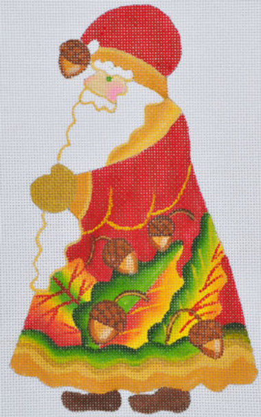 KS-09 Acorn Santa 5x81⁄2  18 Mesh KATIE’S NEEDLEPOINT DESIGNS