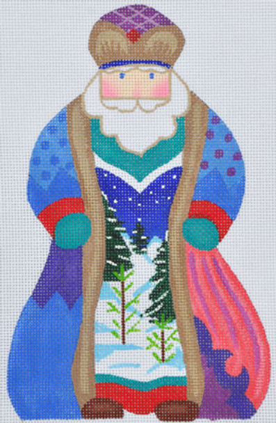 KS-12 Russian Santa 5x73⁄4 18 Mesh  KATIE’S NEEDLEPOINT DESIGNS