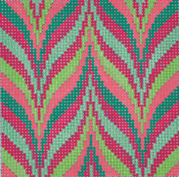 TM-37 Pink/Green Coaster 3 1⁄4x 3 1⁄4  18 Mesh TANYA MERTEL Danji Designs