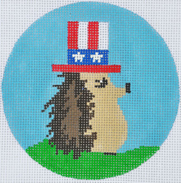 ZIA-102     4th of July Hedgehog 4” Round 18 Mesh ZIA DESIGNS Danji Designs