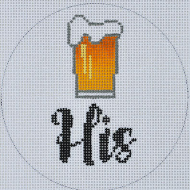 ZIA-104 His Beer Ornament 4” Round 18 Mesh ZIA DESIGNS Danji Designs