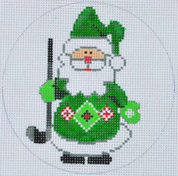 ZIA-110 Golf Santa  Santa  4” Round 18 Mesh ZIA DESIGNS Danji Designs