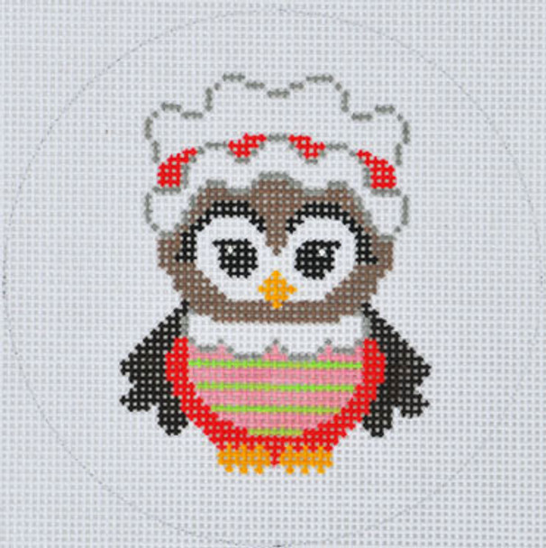 ZIA-121 Mrs. Claus Owl 4” Round 18 Mesh ZIA DESIGNS Danji Designs