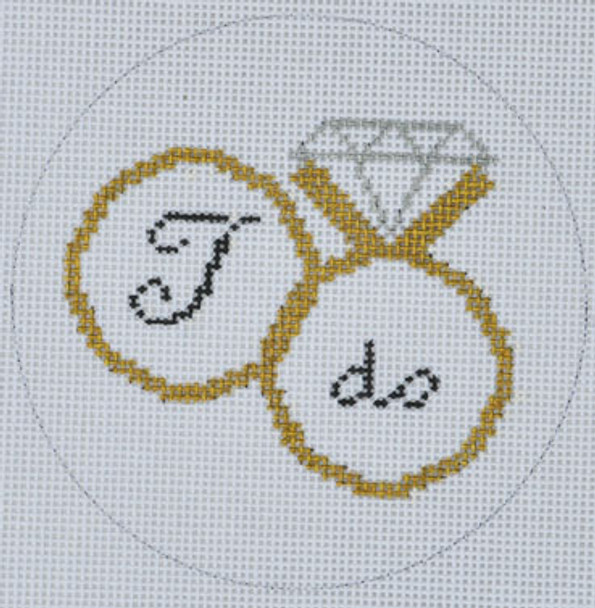 ZIA-123 “I Do” Ornament 4” Round 18 Mesh ZIA DESIGNS Danji Designs