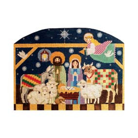 Nativity Creche Figures & Scenes CR75 11.5 X 8.75 18 Mesh Shelly Tribbey Designs