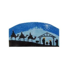 Nativity Creche Figures & Scenes CR80 Nativity Scene Silhouette Stand-Up 13.5X6.25 18 Mesh Shelly Tribbey Designs