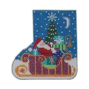 Skate with Decorative Blade Twelve Days of Christmas SK127 Loading the Sleigh 3 x 5 18 Mesh Shelly Tribbey Designs