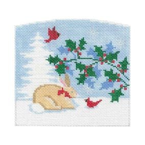 Christmas Larger Design C320-13 Winter Friends 6.5SQ 13 Mesh Shelly Tribbey Designs