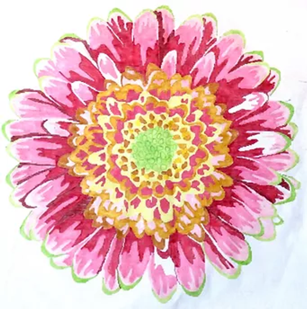 74a Fancy Pink Daisy Rug 36" Square 10 mesh afbghjjjkionttt5Jean Smith Designs