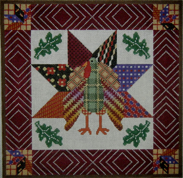 1056 Gobbler Quilt	10.5x10.5 18 Mesh Tapestry Fair With Stitch Guide
