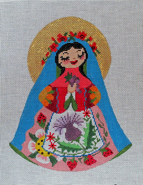 ASM-10	Nativity B- Mary 8"h 18 Mesh Tapestry Fair ANN  SPIESS  MILLS