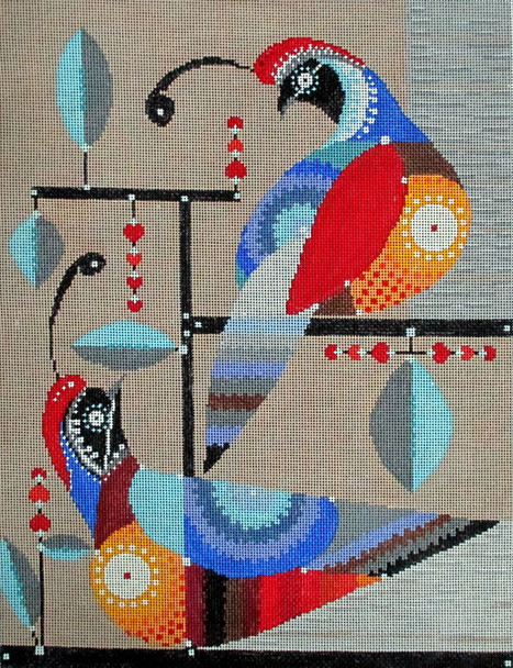 DB-7	And Then Came the Baby	10x13   18 Mesh Tapestry Fair DOMINIC  BORBEAU