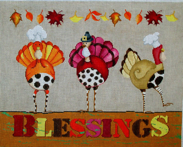 DTK-1 Turkey Blessings 13.75x11 18 Mesh Tapestry Fair