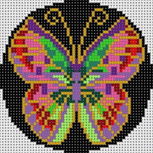 P-134 Violet Butterfly 18 Mesh 3x3 Treglown Designs