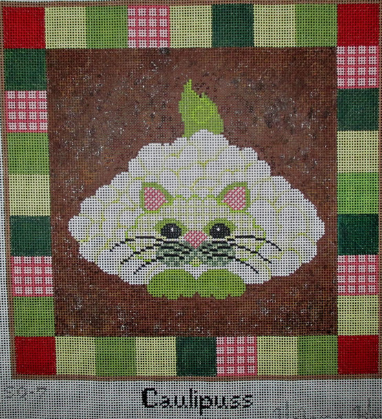 SQ-7 A  Caulipuss	11x11	13  Mesh Helene Knott for STORY QUILTS