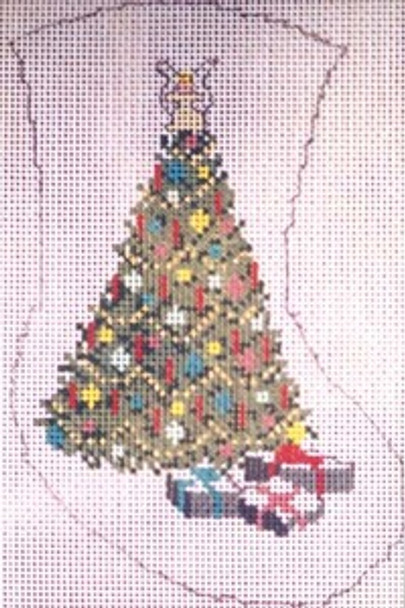 WJ-2516 Tree Mini Stocking 18 Mesh 4x6 John Ward Treglown Designs