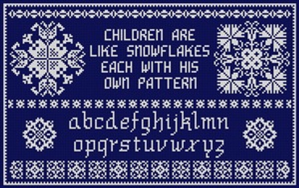 B-057 Children Are Snow 12 Mesh 15 x 10 Treglown Designs