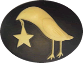 Kelmscott Designs Folkart Crow with Star Needle Minder