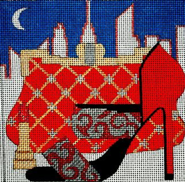 A191  Melissa Prince 5 x 5 Paint The Town Red 18 Mesh  Matching Needle Minder Available