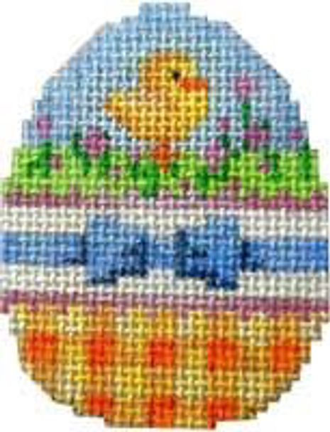 EG-621 Peach Egg/Hoppy Stripes Mini Egg 1.75 x 2.5 18 Mesh Associated Talents
