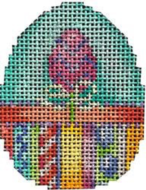 EG-622 Pink Egg/Hoppy Stripes Mini Egg 1.75 x 2.5 18 Mesh Associated Talents
