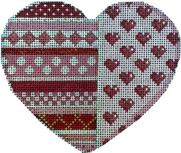 HE-1004 Patterns/Hearts Lg. Heart 4.75x4 18 Mesh Associated Talents 