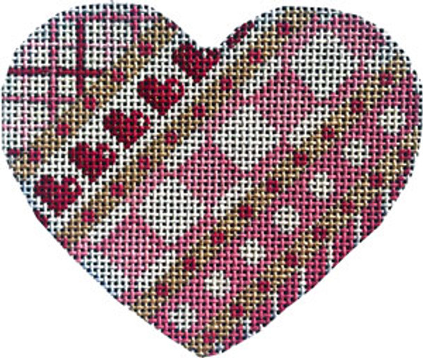 HE-849 Diagonal Pattern Heart 3.5x3 18 Mesh Associated Talents 