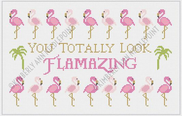 MBB-14 YOU LOOK TOTALLY FLAMAZING 8.75"X 13.75" 13 Mesh KIMBERLY ANN NEEDLEPOINT!