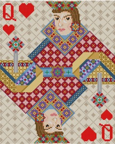 G-511 Queen Of Hearts 12 Mesh 11 x 131⁄2 Treglown Designs