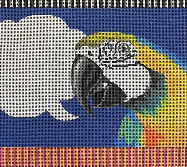 AN360 Parrot w. text bubble 10x9  13 Mesh Colors of Praise 