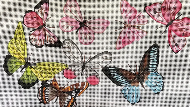 AN359 Butterflies  18x10 13 Mesh Colors of Praise 