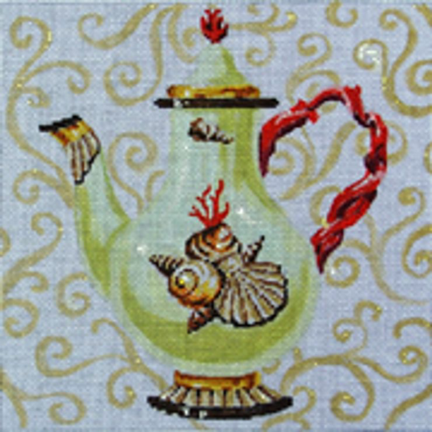 MC305 Seashell Teapot  10x10 13 Mesh Colors of Praise 