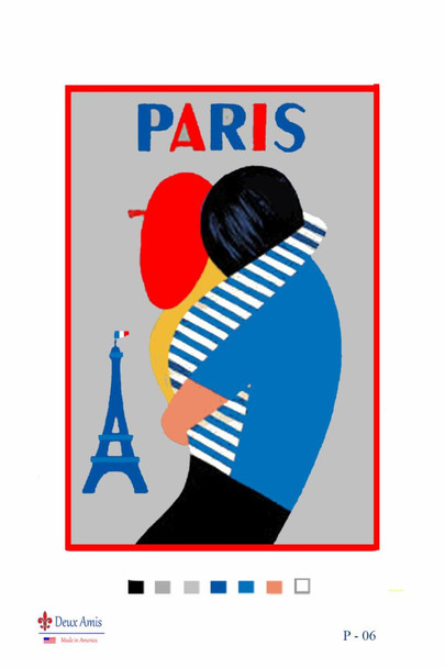P-06 Paris Travel Poster 12 x 16 Deux Amis  Mesh