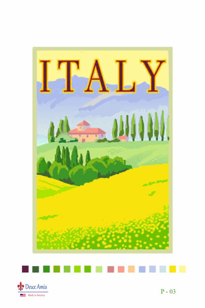 P-03 Italy Travel Poster 12 x 16 Deux Amis  Mesh