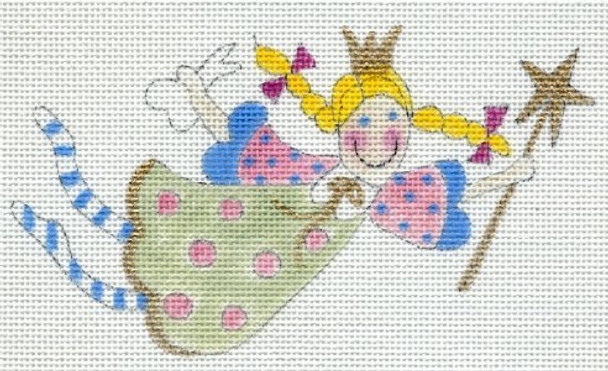 MH2949 Tonette, The Tooth Fairy With Stitch Guide 7 x 3.75 18 Mesh   Mile High Princess Designs