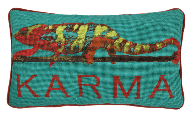 Karma Chameleon Needlepoint Pillow Kit Cleopatra's Needle Tapestry