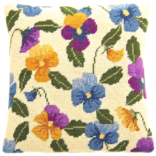 Pansy Garden Needlepoint Herb Kit Cleopatra's Needle Tapestry