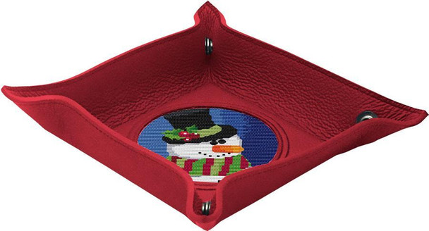 BAG68R Lee's Needle Arts Snap Tray - Red - 4.5"Wx4.5"H