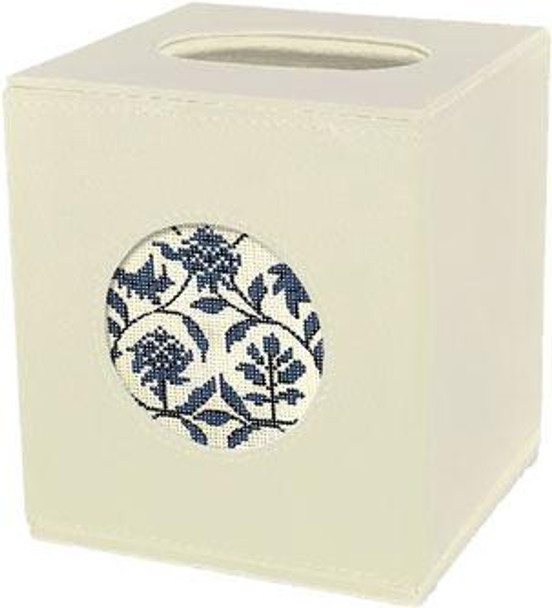 BAG79I Small Tissue Box - Ivory - 5.25"Wx5.75"Hx5.25"D Lees NeedleArts