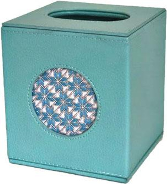 BAG79LB Small Tissue Box - Light Blue - 5.25"Wx5.75"Hx5.25"D Lees NeedleArts